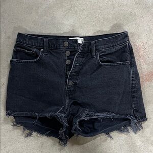 Abercrombie & Fitch Black Distressed Jean Shorts